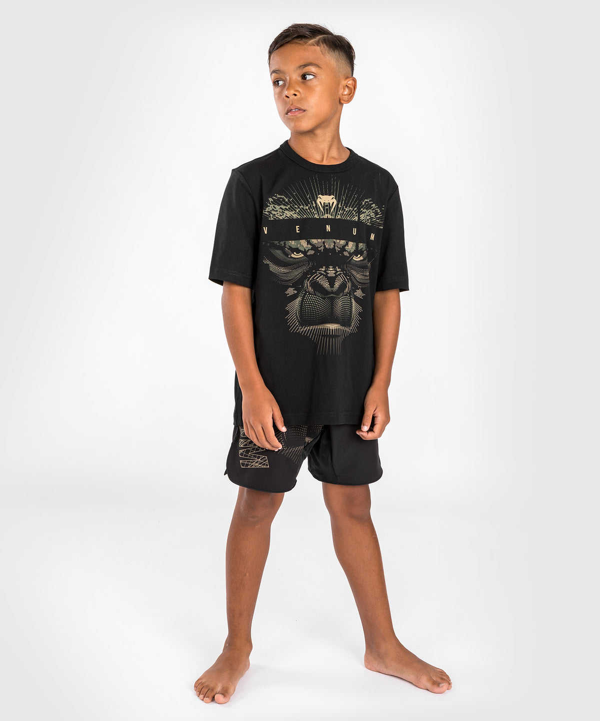 Venum Gorilla Dschungel T-Shirt für Kinder -  Schwarz/Sand