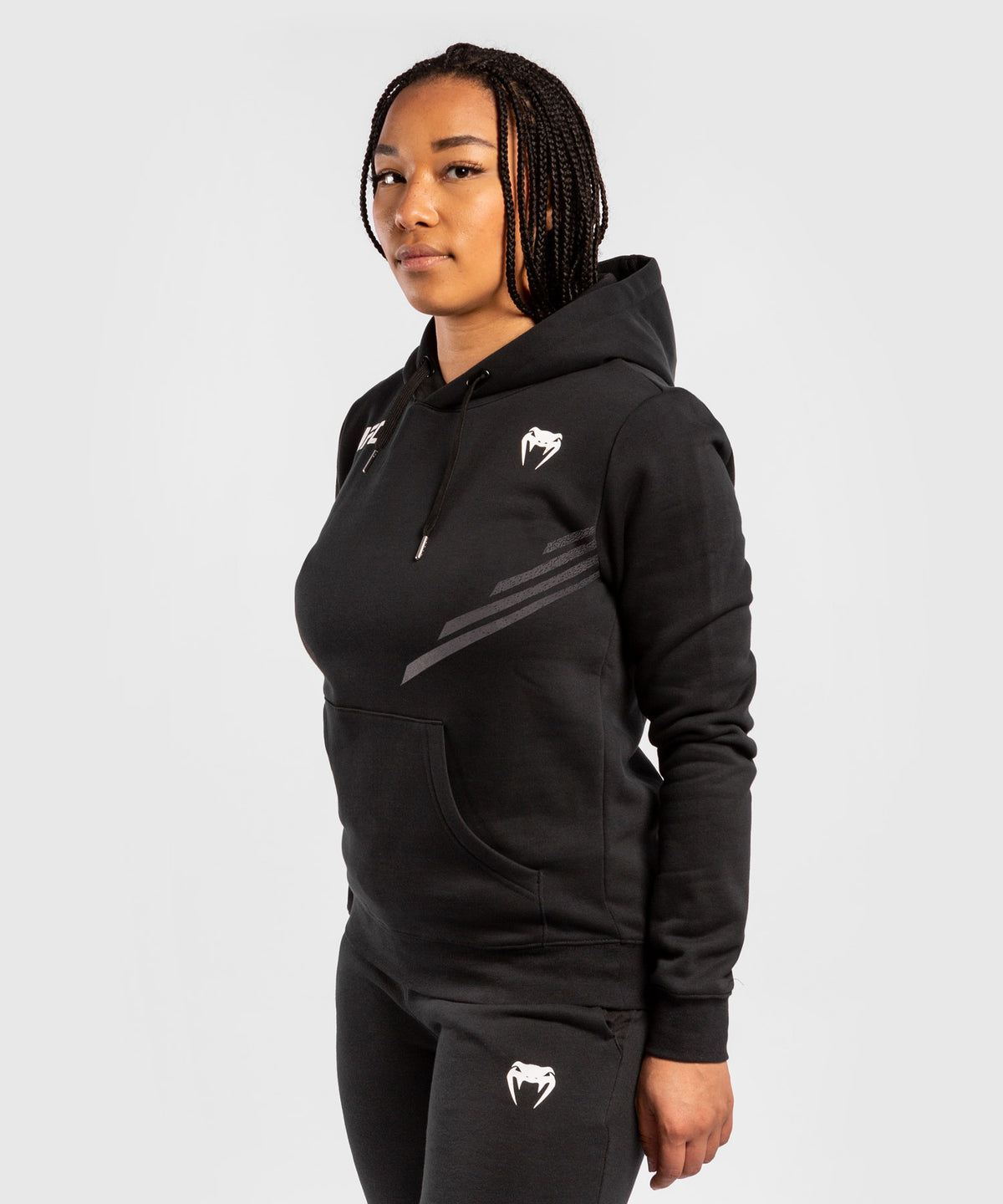 Felpa Con Cappuccio Donna UFC Venum Replica - Nero
