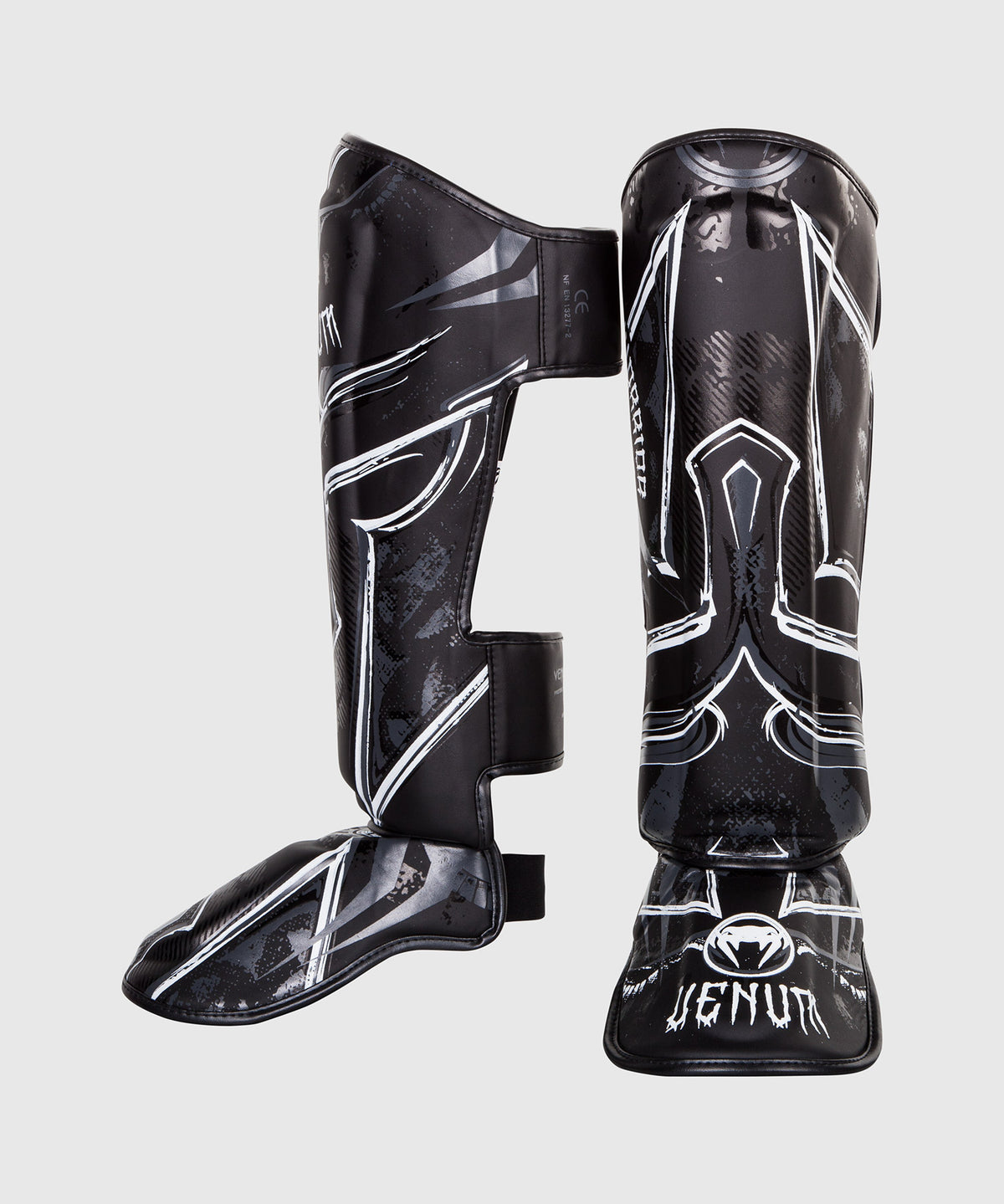  Espinilleras Venum Gladiator 3.0 - Negro/Blanco