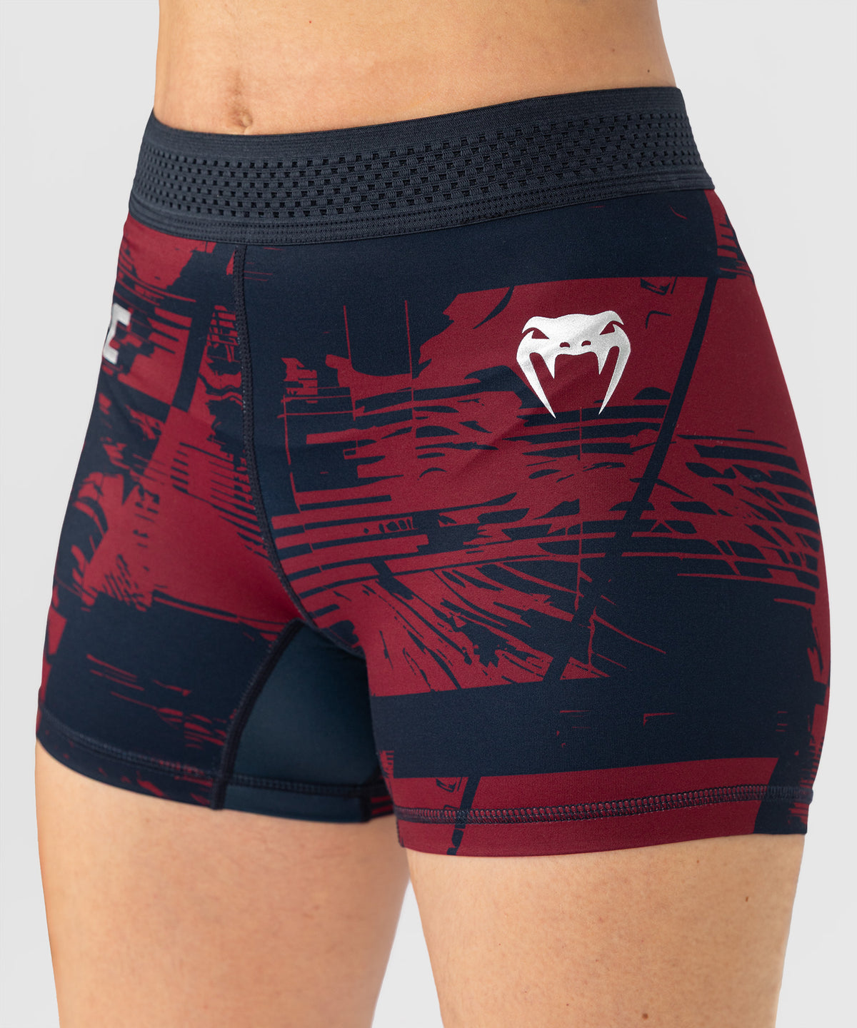 UFC Zenith by Venum Authentic Fight Week Performance Vale Tudo Short Damen - Marineblau/Burgunderrot/Silber