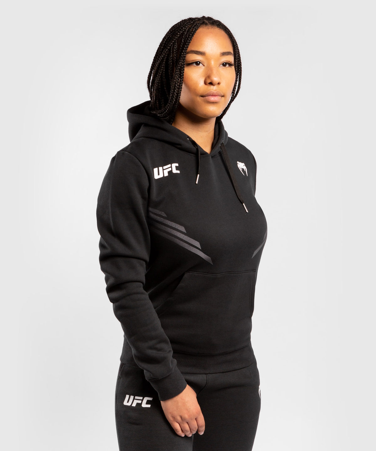 Felpa Con Cappuccio Donna UFC Venum Replica - Nero