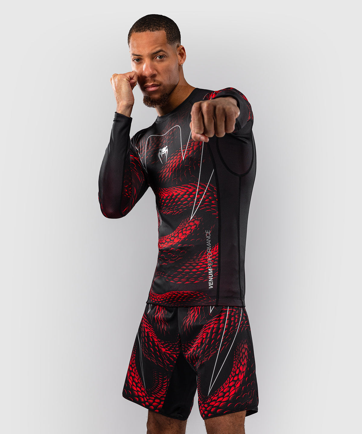 Venum Matupa Rashguard a Maniche Lunghe - Nero/Rosso/Argento