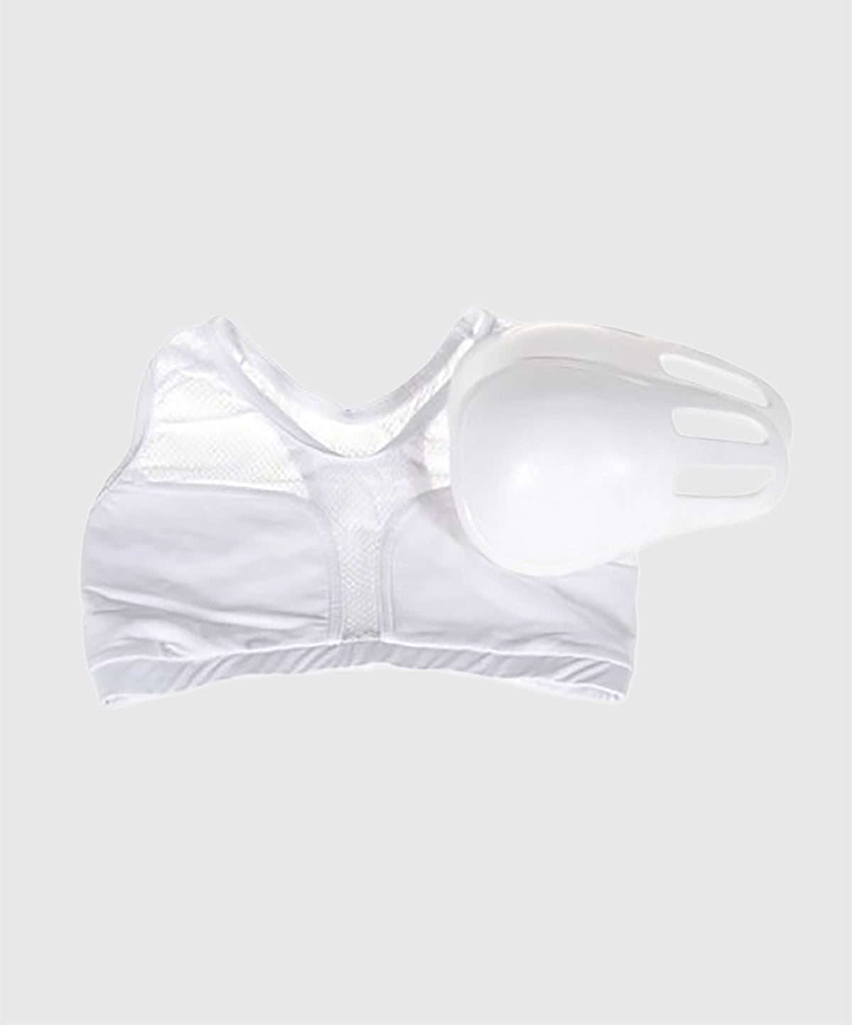 Metal Boxe Protector de Pecho Mujer - Blanco