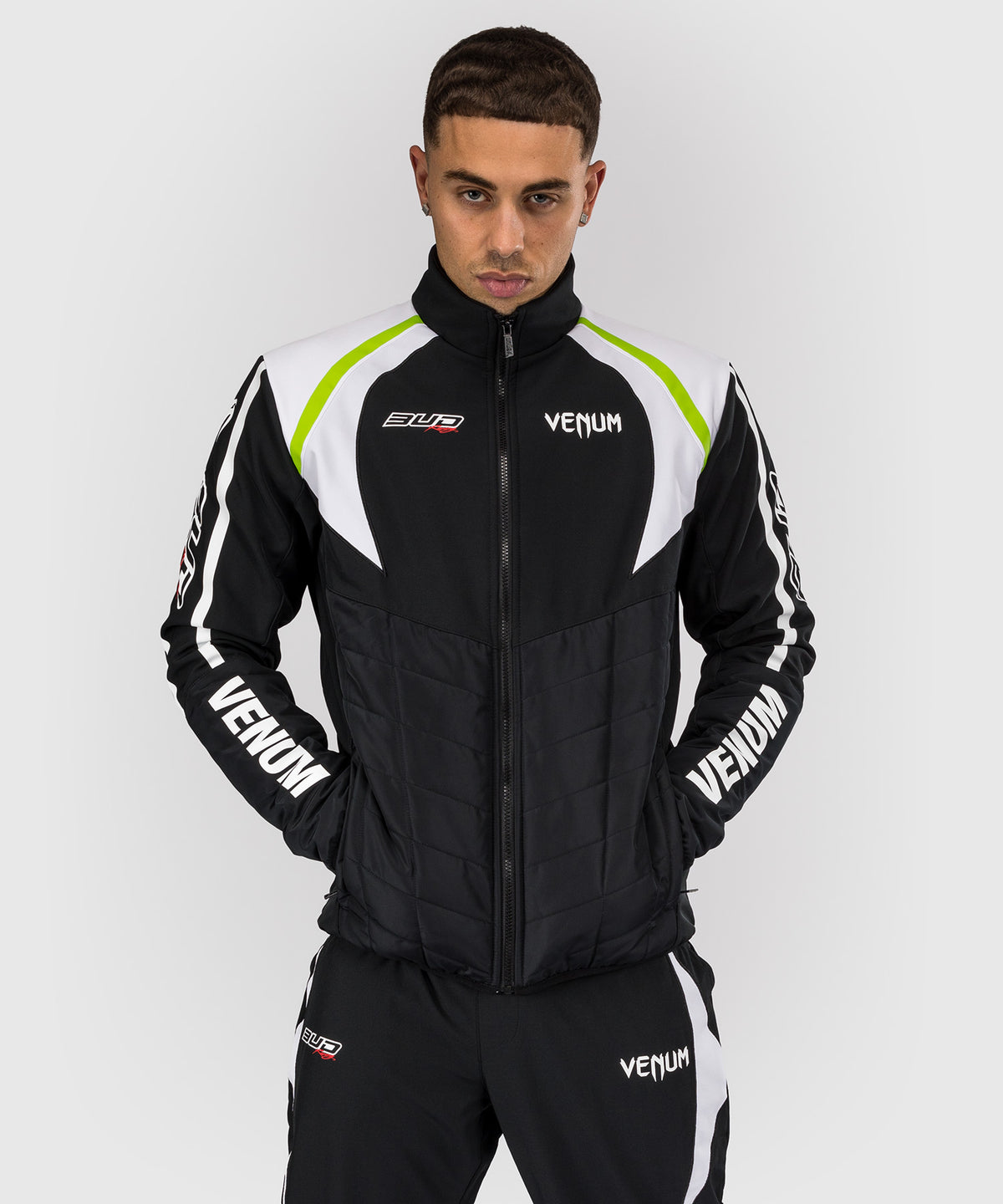 Venum x Bud Racing Herren Jacke - Schwarz/Weiß/Limettengrün