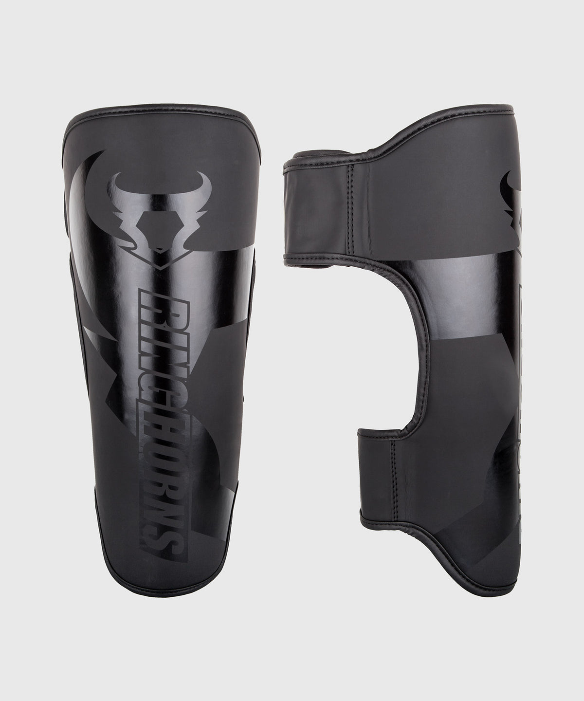 Ringhorns Charger by Venum Shin Guards - Black/Black