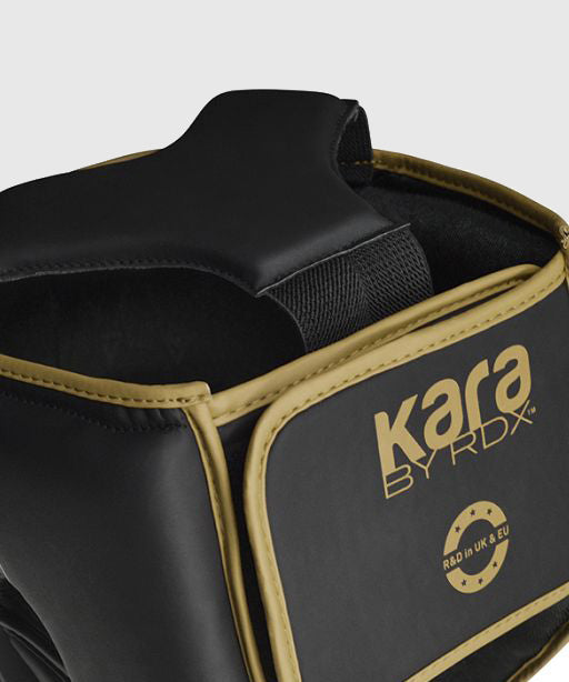 RDX F6 Kara Casco da Boxe - Nero/Oro