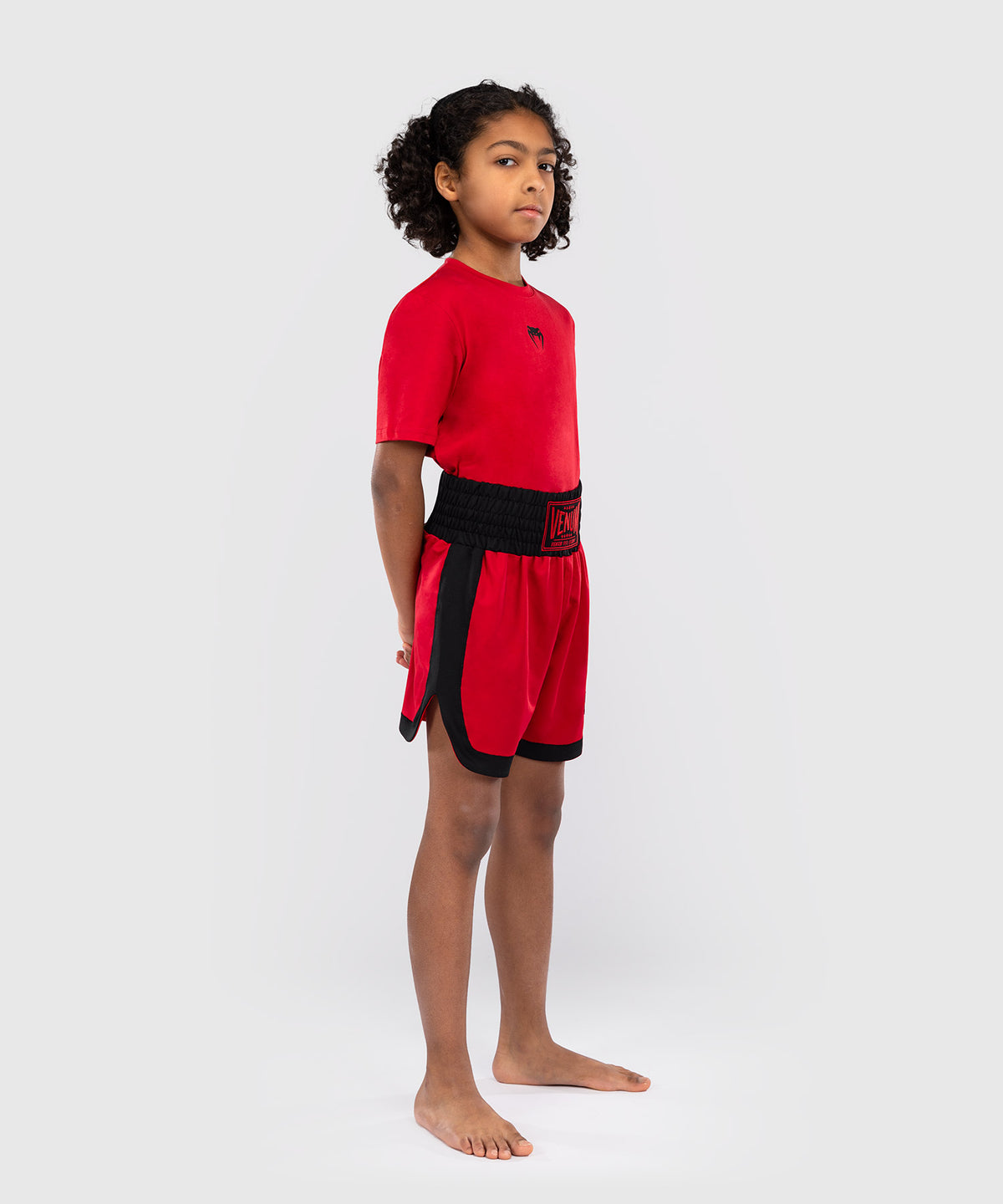 Venum Classic Short de boxeo para niños - Rojo cereza