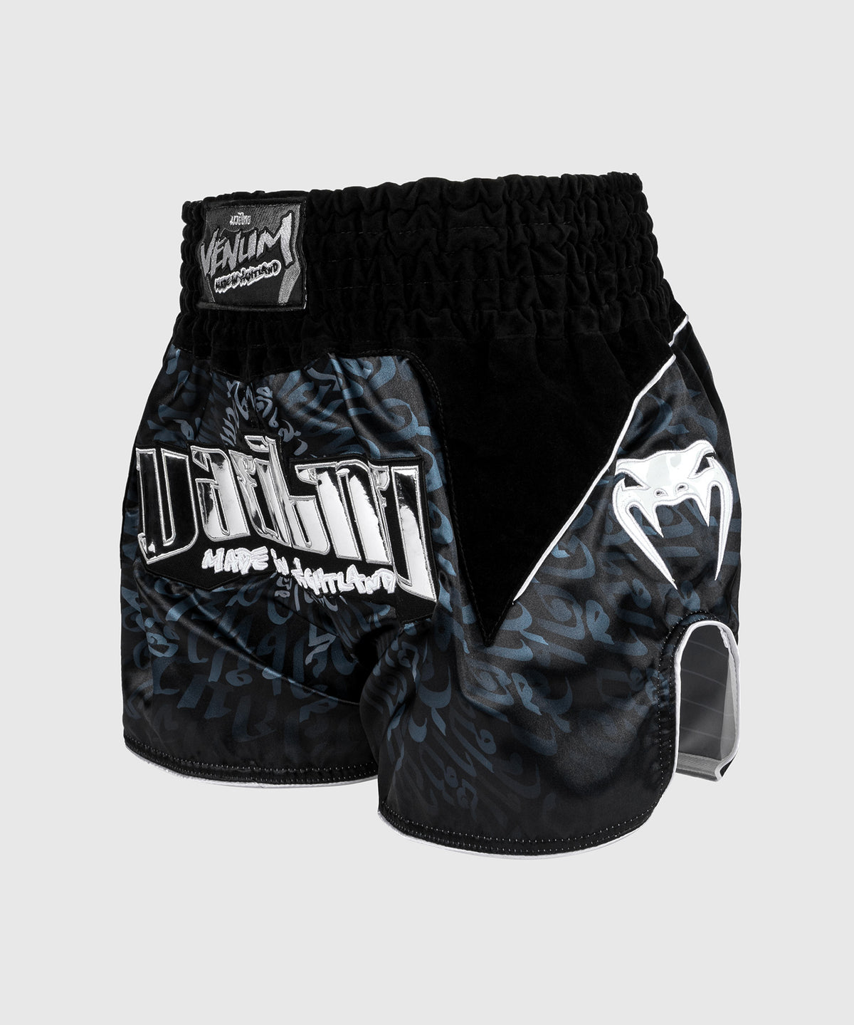 Short de Muay Thai Venum Attack - Noir/Argent