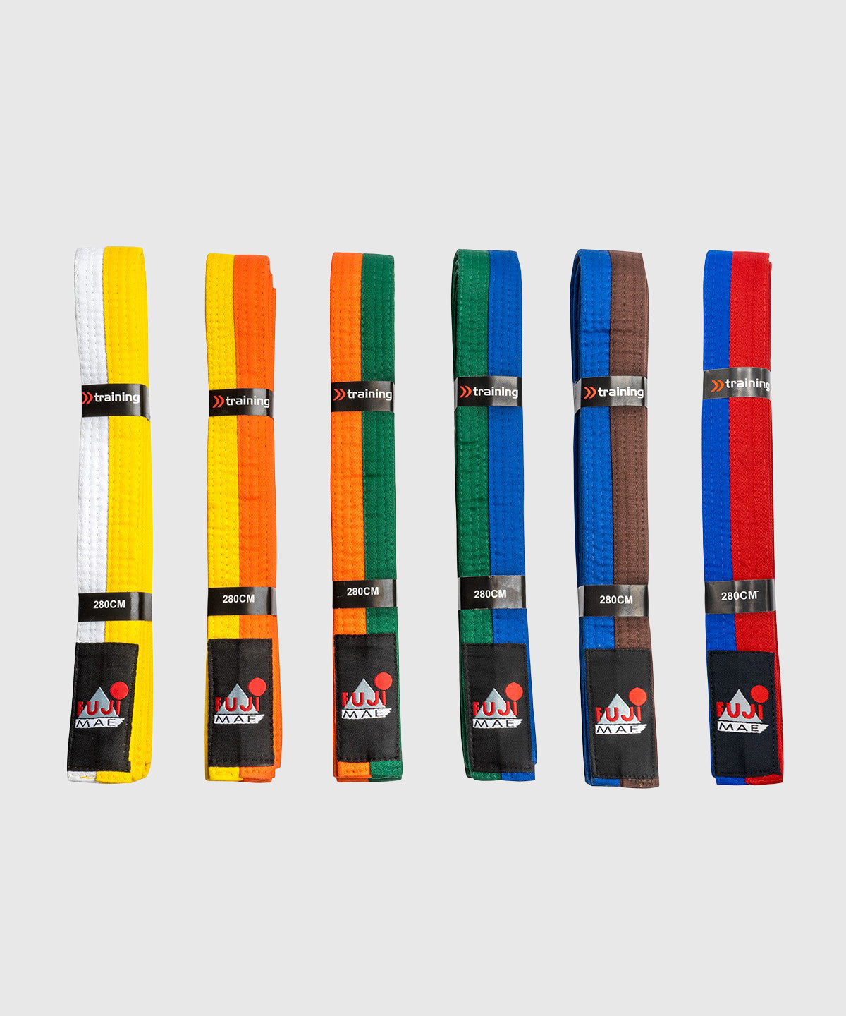 Fujimae Bicolore Martial Arts Belt - Orange/Green