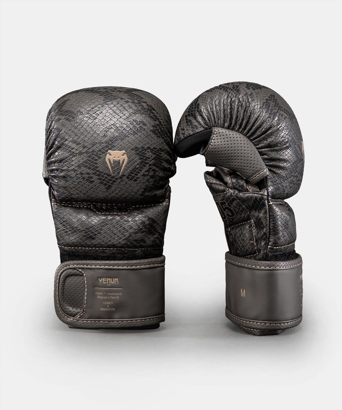 Gants de sparring MMA Venum Impact Evo Scales - Gris foncé
