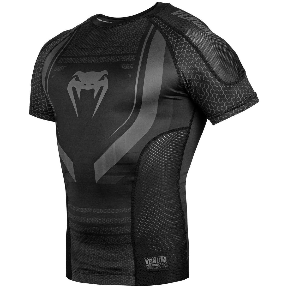 Rashguard Venum Technical 2.0 - Manches courtes - Noir/Noir