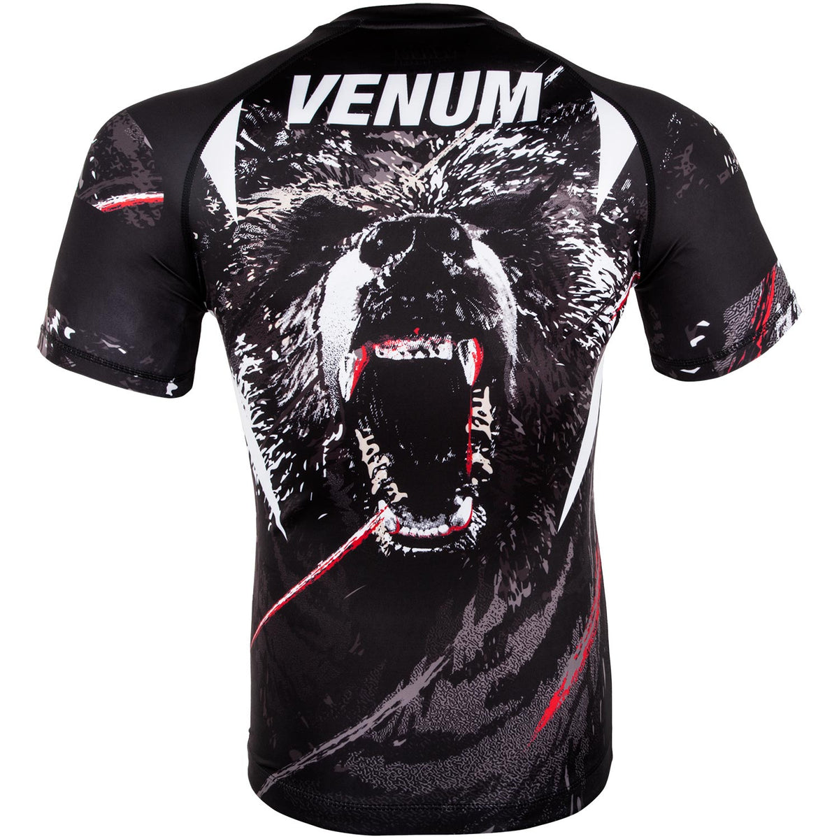 Rashguard Venum Grizzly  - Mangas Cortas– Negro/Blanco