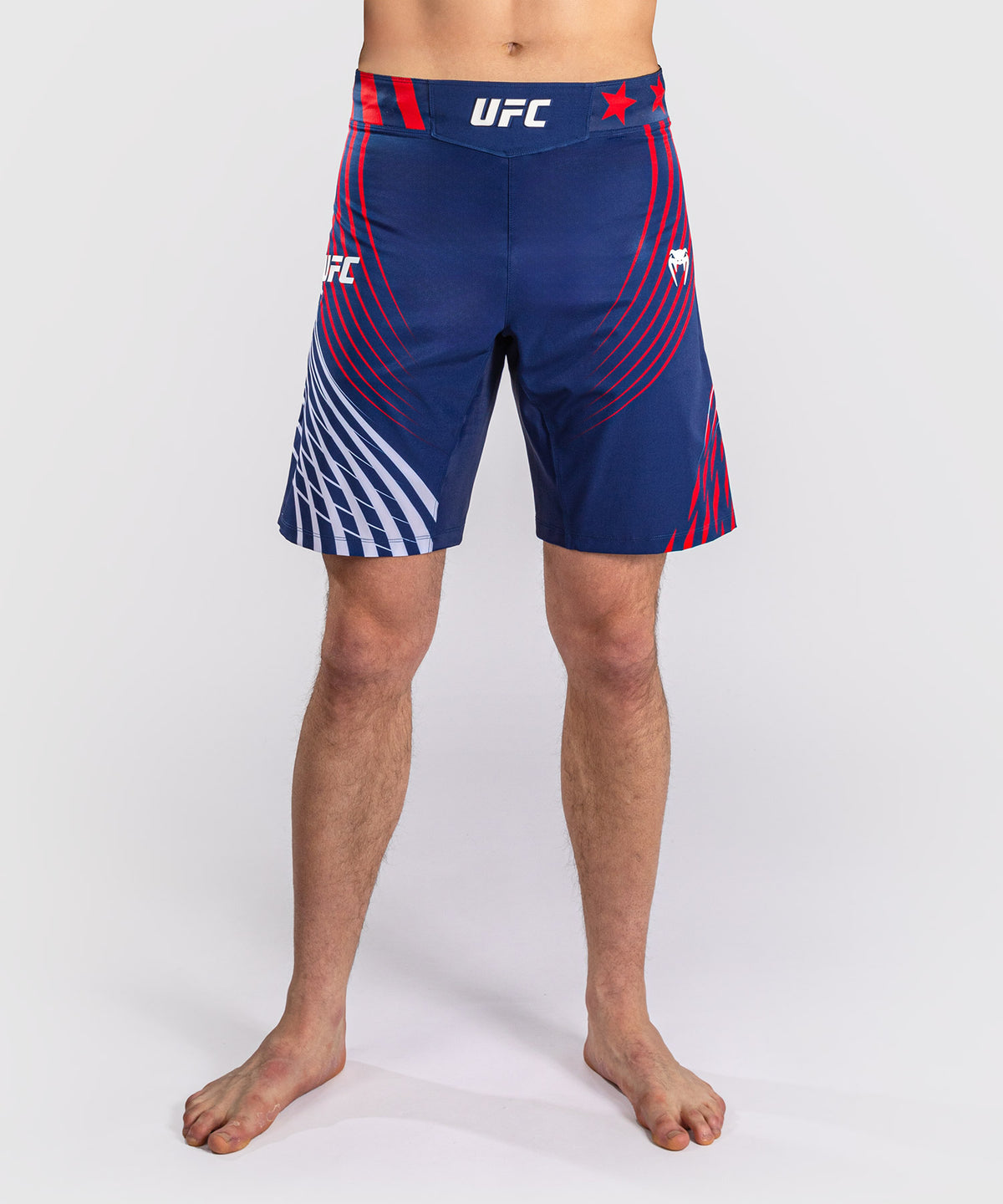 Official UFC Freedom 250 by Venum Authentic Fight Night Fight Shorts de ajuste largo para hombre - Azul