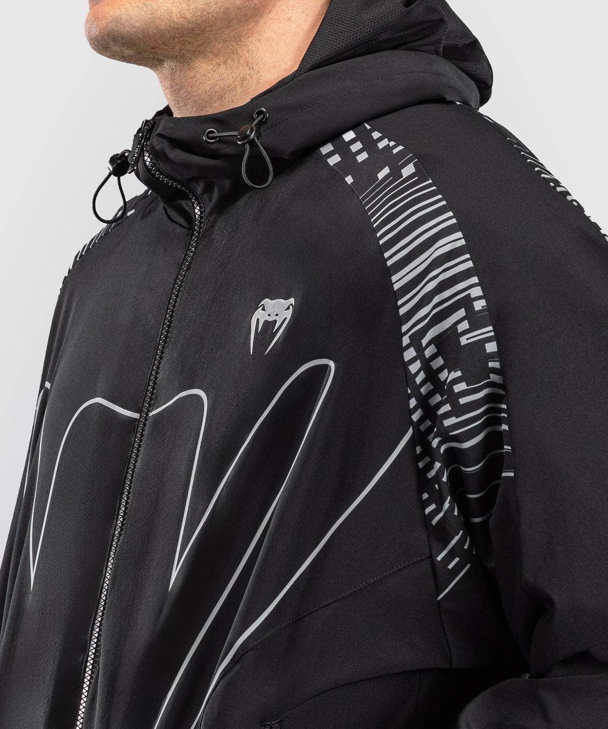 Venum Midnight Fury Trainingsjacke – Mitternachtsblau/Grau/Silber