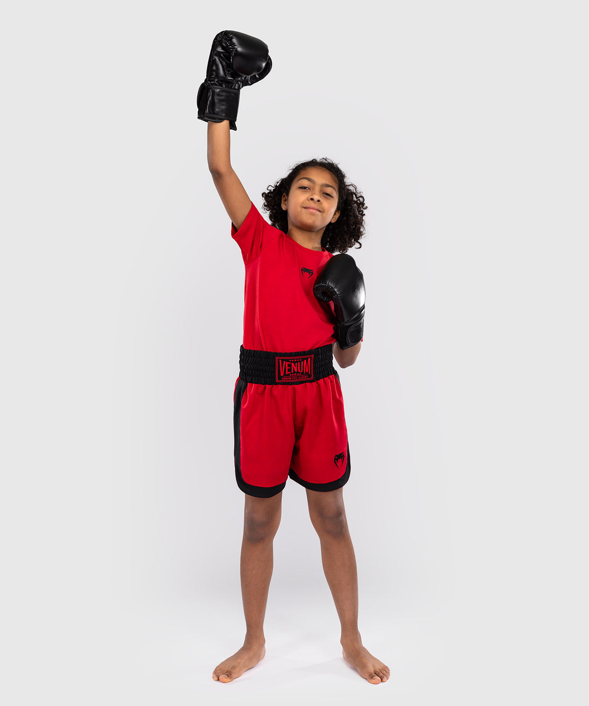 Venum Classic Short de boxeo para niños - Rojo cereza