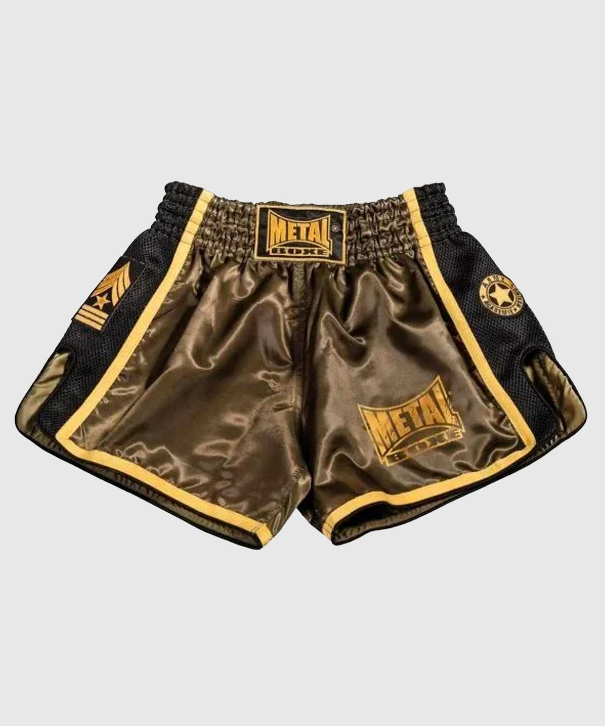 Metal Boxe Extrême Pantaloncini da Muay Thai - Cachi/Oro