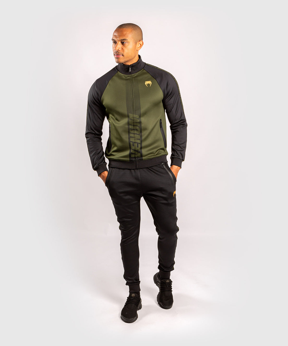 Venum Club 212 Track Jacket - Khaki/Schwarz