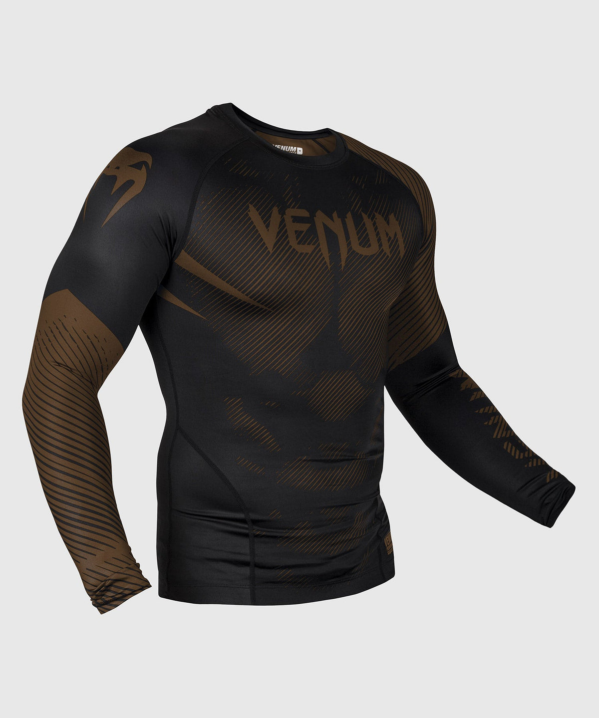 Rashguard Venum NoGi 2.0 - Manches Longues Approuvé IBJJF - Noir/Marron