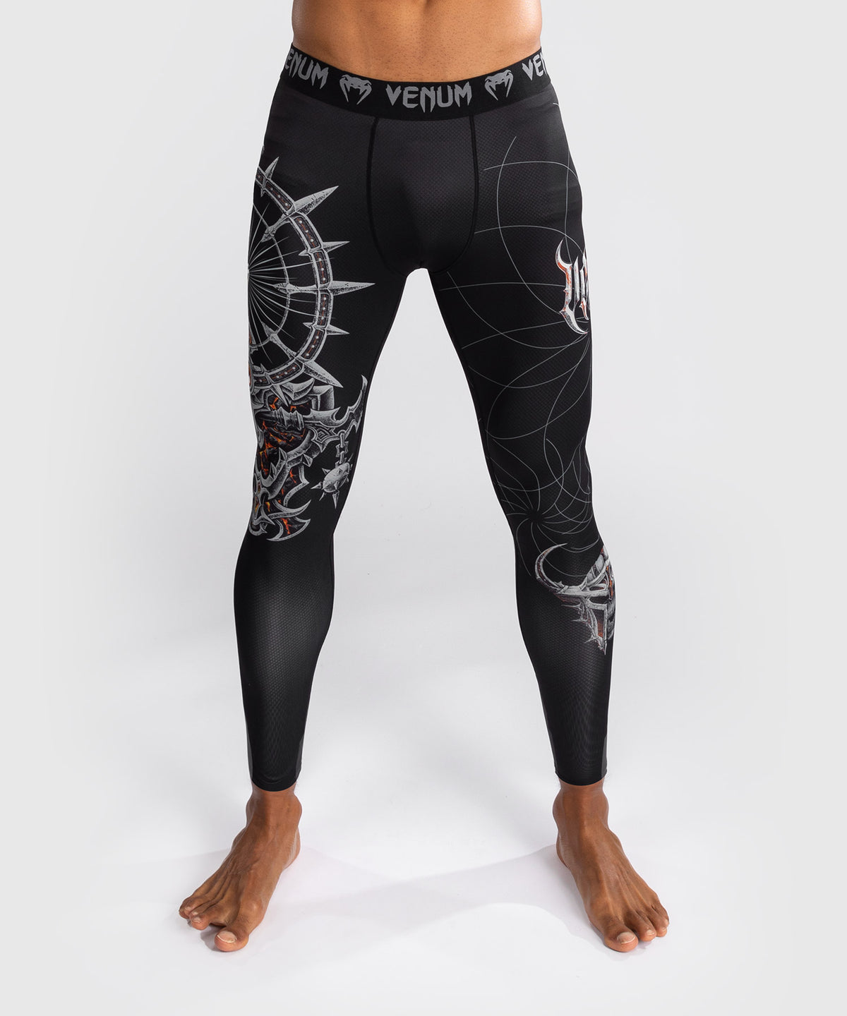 Pantalon de Compression pour Hommes Venum Gladiator 5.0 - Noir/Argent