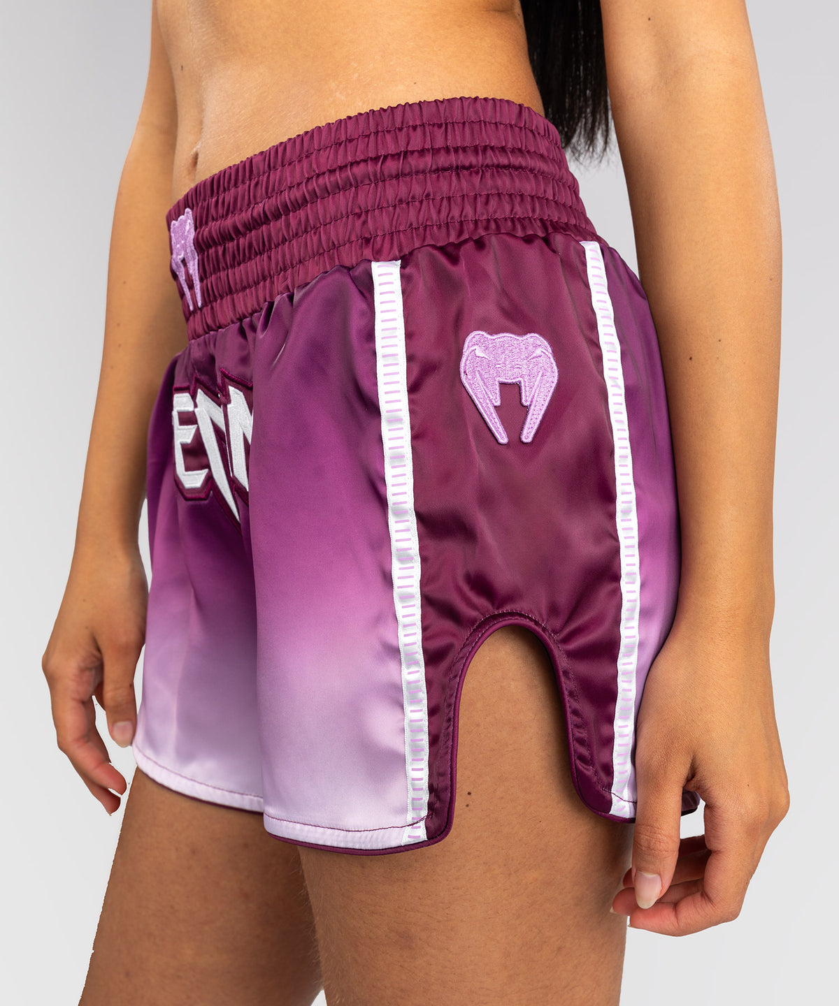 Short de Muay Thai Venum Iris - Prune/Blanc