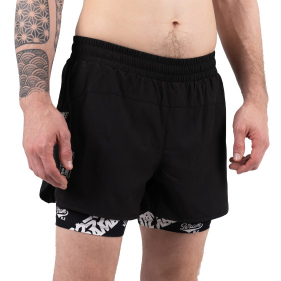 Short de MMA Scramble Dual Layer - Noir