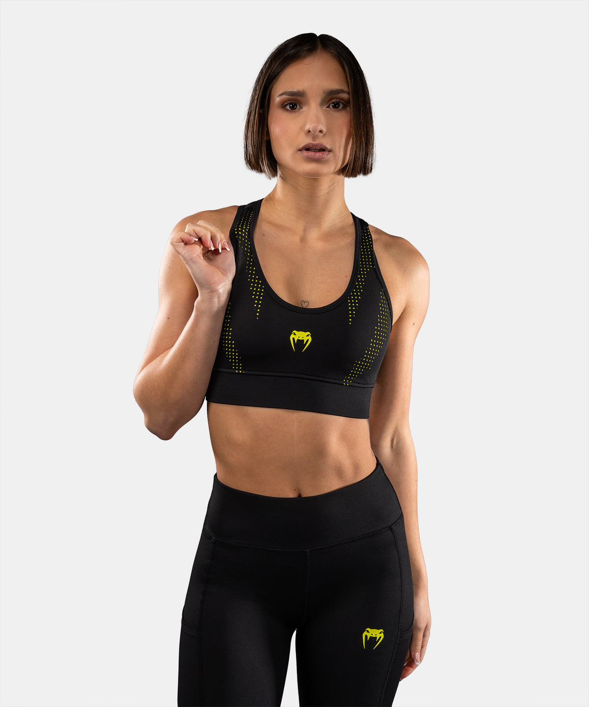 Venum Lazer Sport-BH für Damen - Schwarz/Gelb