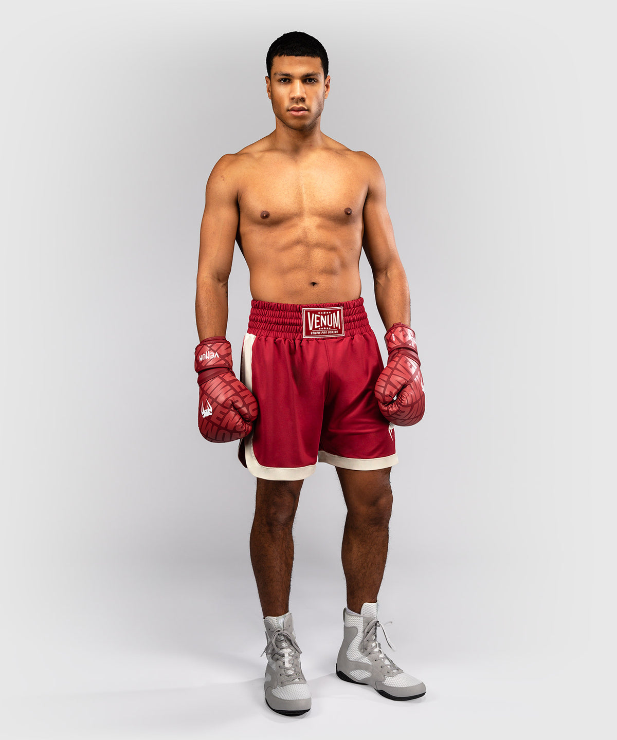Venum Classic Boxing Shorts – Ruby Red/Ivory