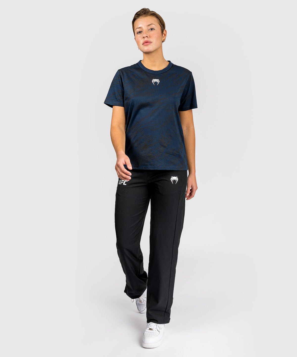 UFC Fusion by Venum Fight Week Camiseta de Manga Corta de Algodón para Mujer - Azul oceánico