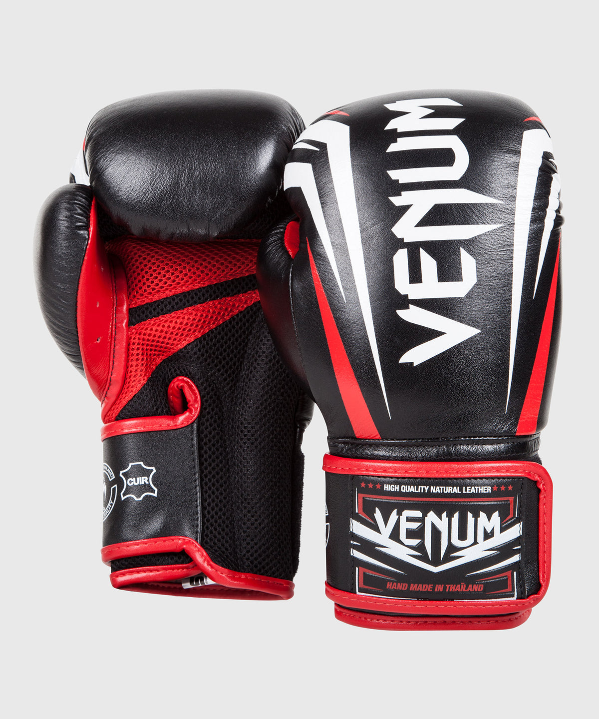 Gants de boxe Venum Sharp - Cuir Nappa - Noir/Blanc/Rouge