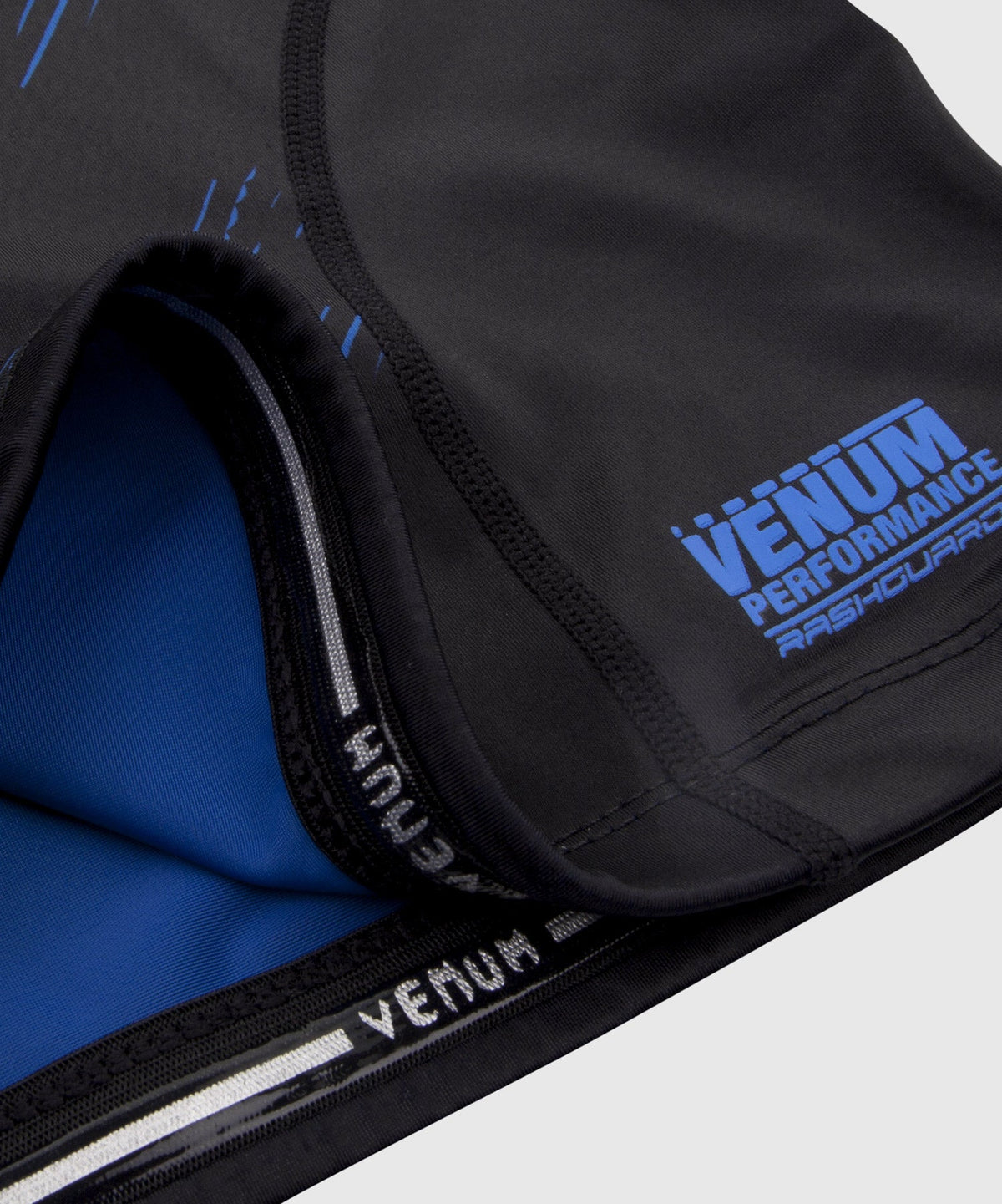Rashguard Venum NoGi 2.0 - Manches courtes Approuvé IBJJF - Noir/Bleu