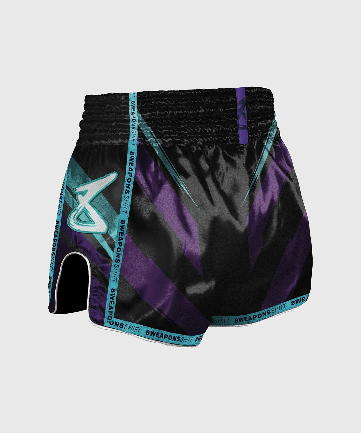 8 Weapons Cyber Muay Thai Shorts - Black/Purple