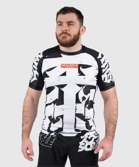 Scramble Hanzi Monochrome Rashguard - Negro/Blanco