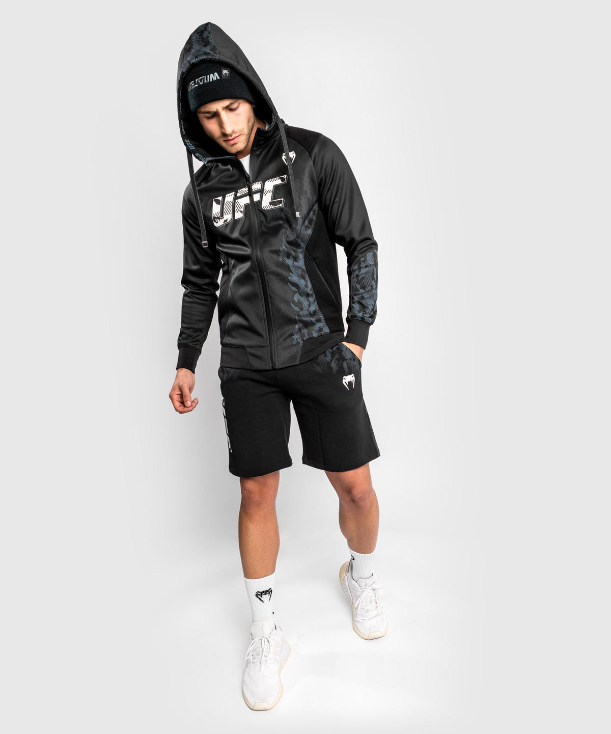 Sweatshirt Zippé Homme UFC Venum Authentic Fight Week - Noir