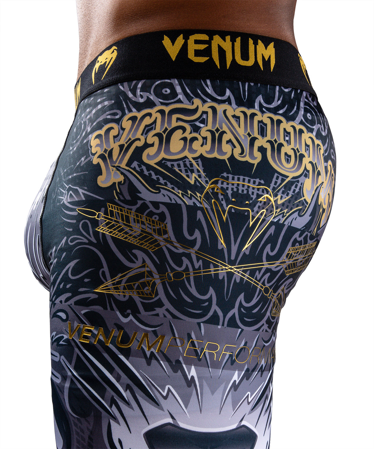 Venum Wolf Atak Spats – Nero/Grigio