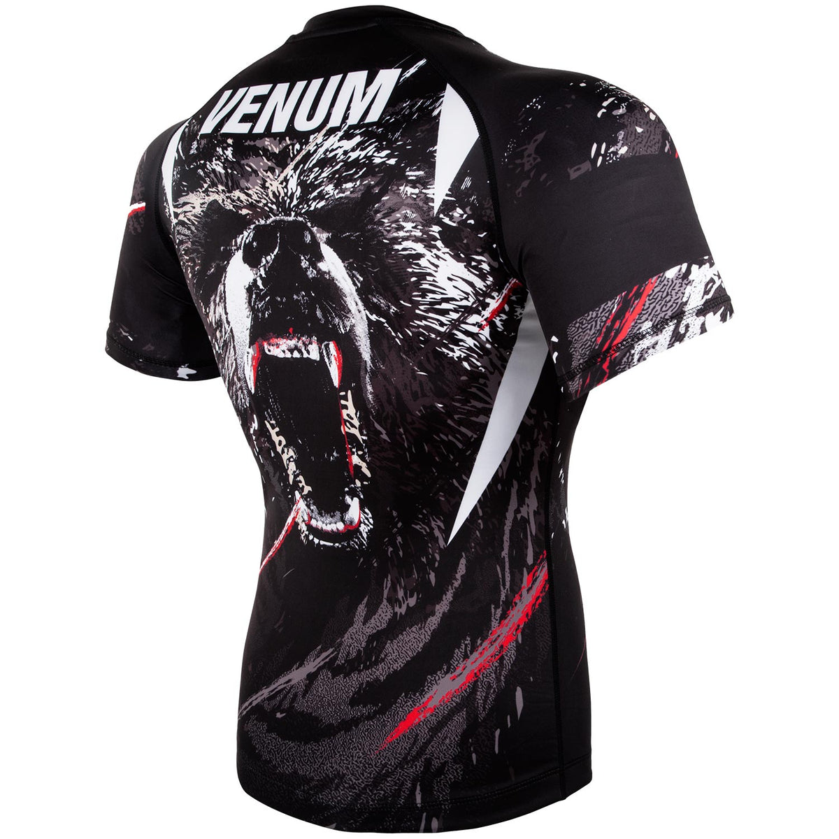 Rashguard Venum Grizzly  - Mangas Cortas– Negro/Blanco