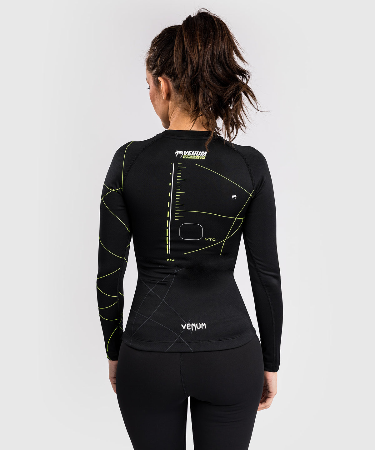 Venum Training Camp 4.0 Lycra de manga larga - Negro/Verde neón