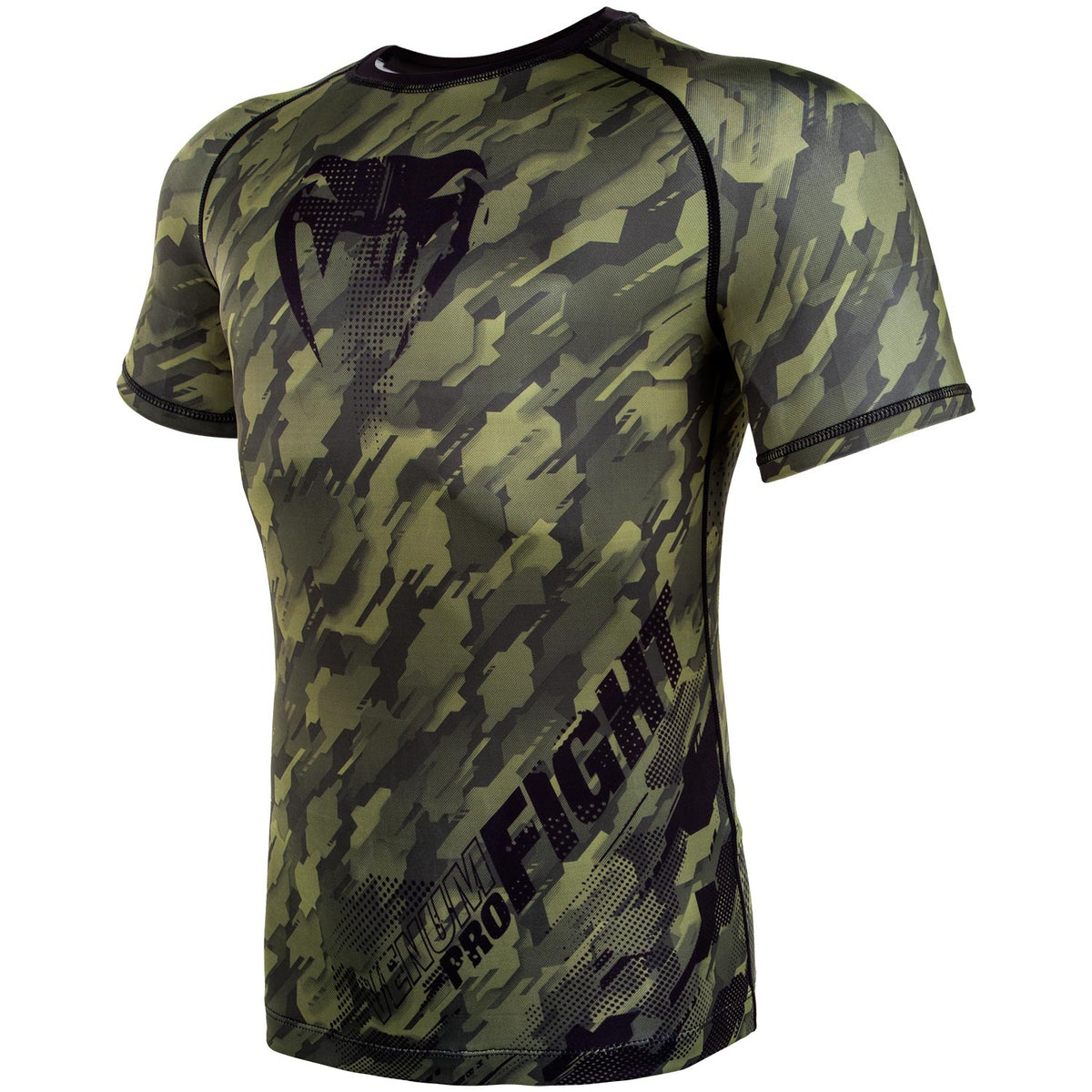 Rashguard Venum Tecmo Manches courtes - Kaki - Exclusivité