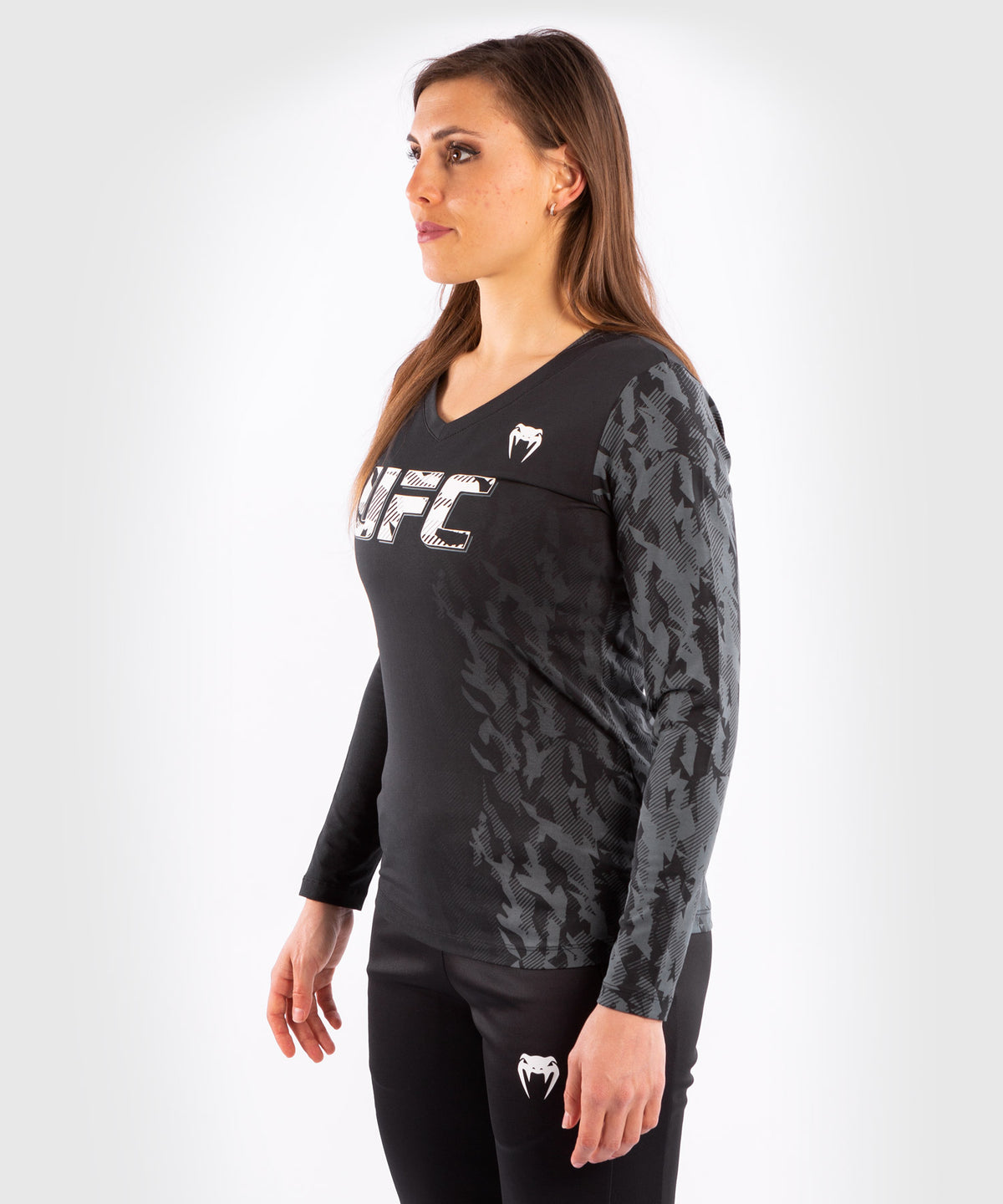UFC Venum Authentic Fight Week Damen Langarm T-Shirt - Schwarz