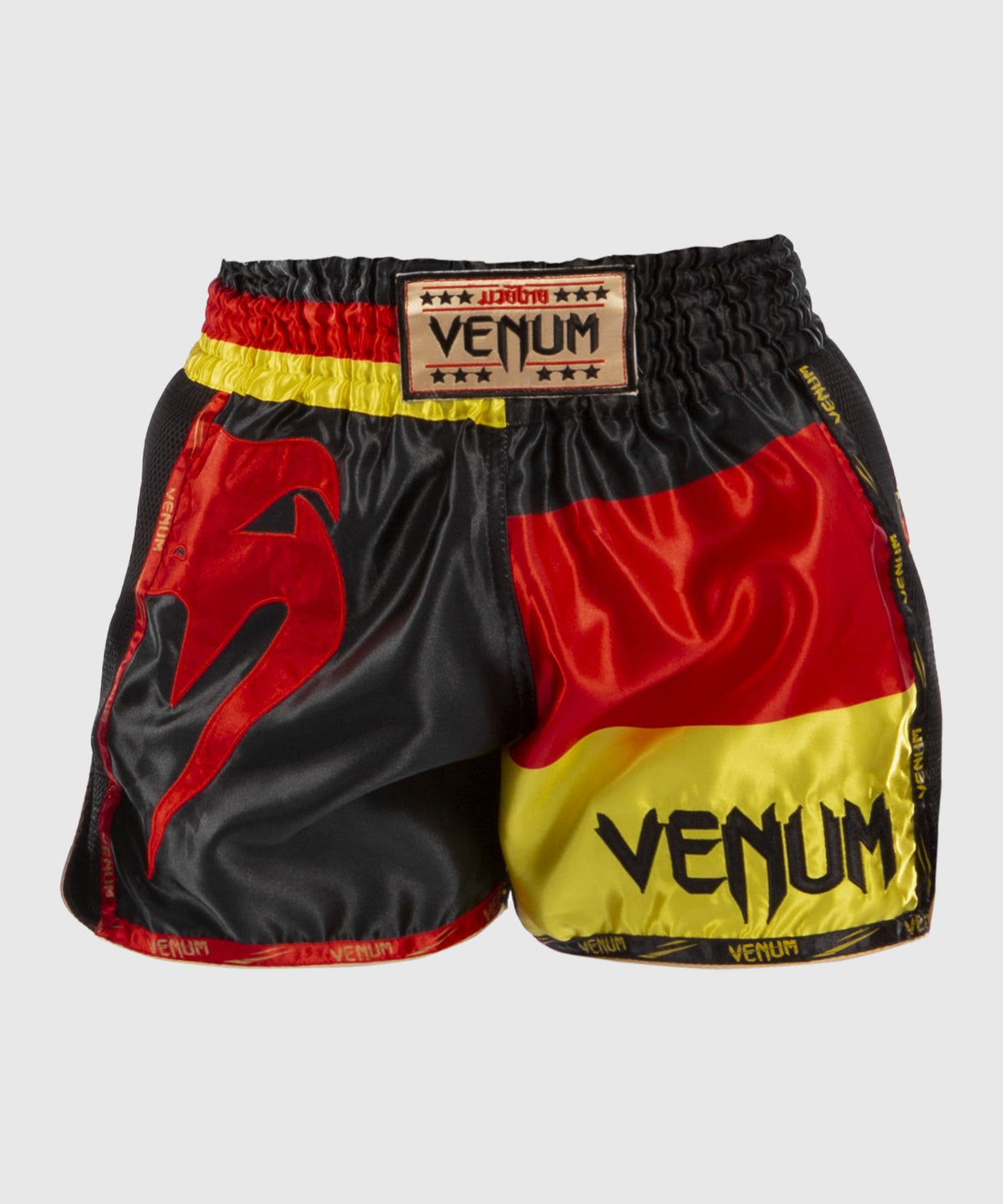Venum Giant Muay Thai Short - Black/Yellow/Red