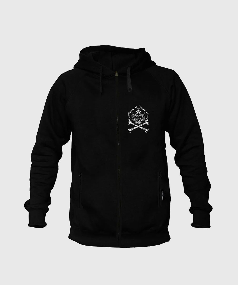 Sweat À Capuche Zippé Pride Or Die Pirate - Noir