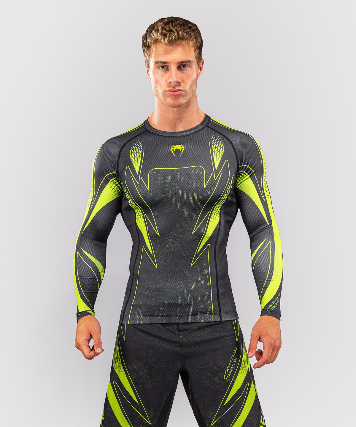 Venum Amazonia Reborn Long Sleeve Rashguard - Black/Green
