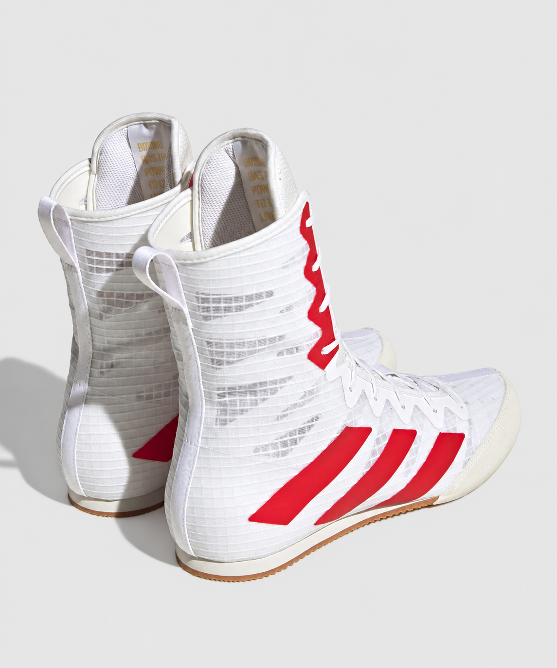 Adidas Box Hog 4 Botas de Boxeo - Blanco/Rojo