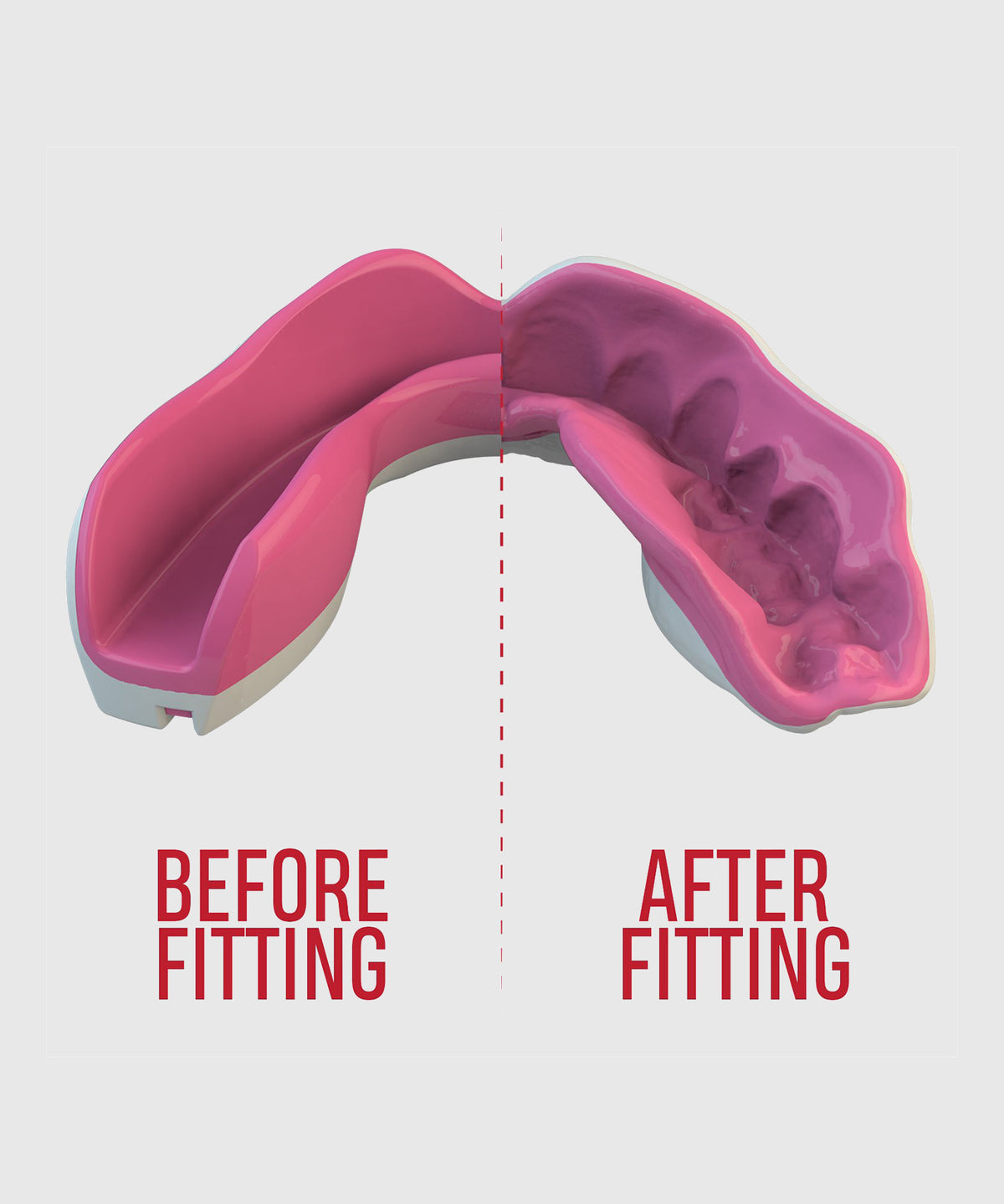 Safejawz Fangz Mouthguard – Adult – White/Pink