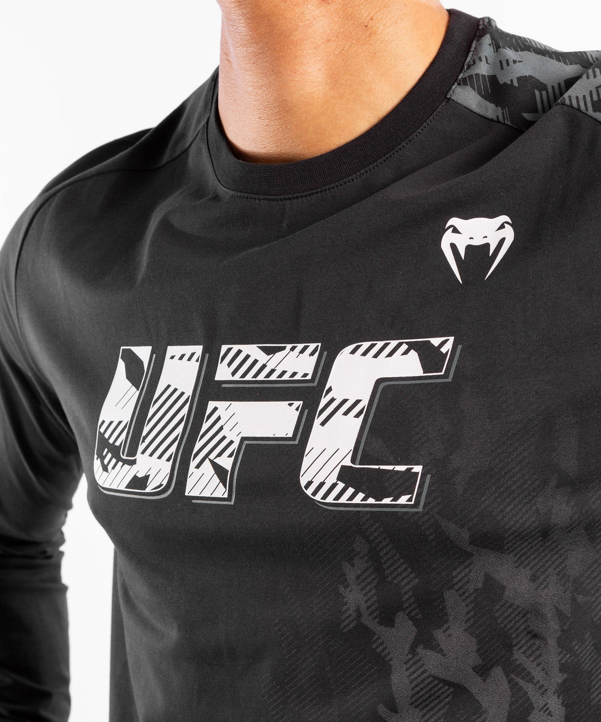 T-shirt Manches Longues Homme UFC Venum Authentic Fight Week - Noir