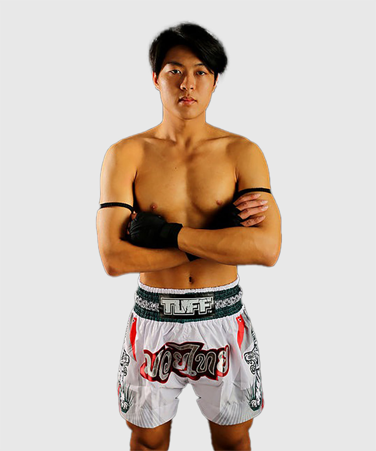 Short de Muay Thai Tuff White Tiger - Blanc