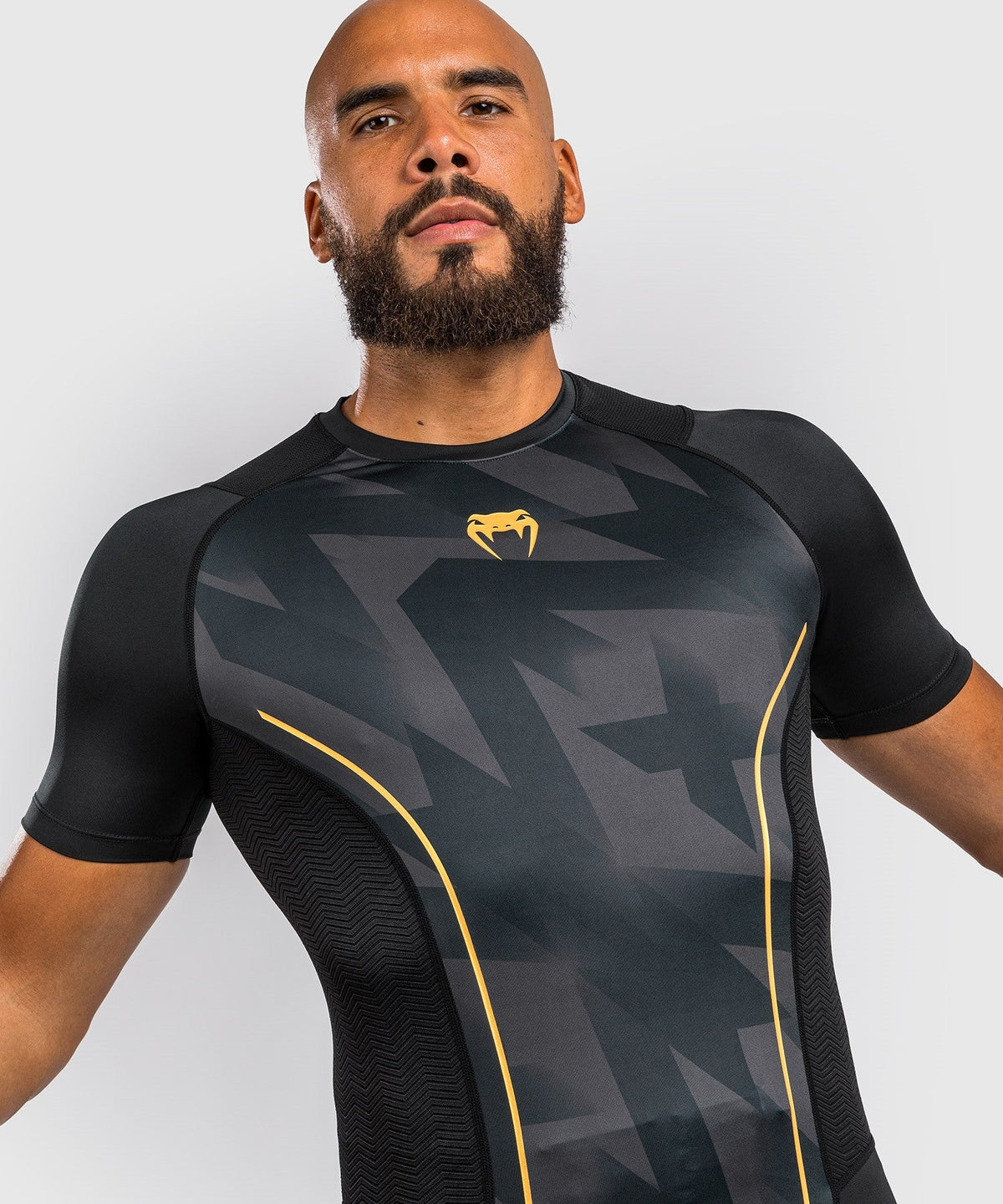 Rashguard Venum Razor - Manches Courtes - Noir/Or