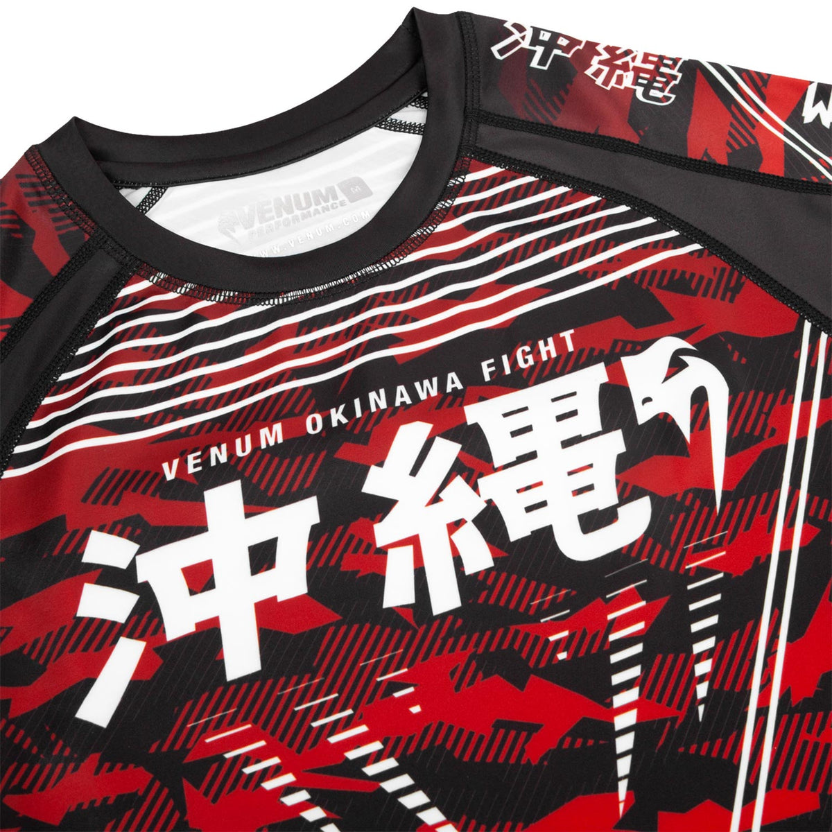 Venum Okinawa 2.0 Rashguard - Langarm - Schwarz/Weiß-Rot