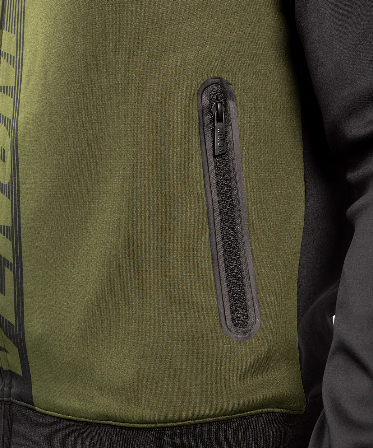 Venum Club 212 Track Jacket - Khaki/Schwarz