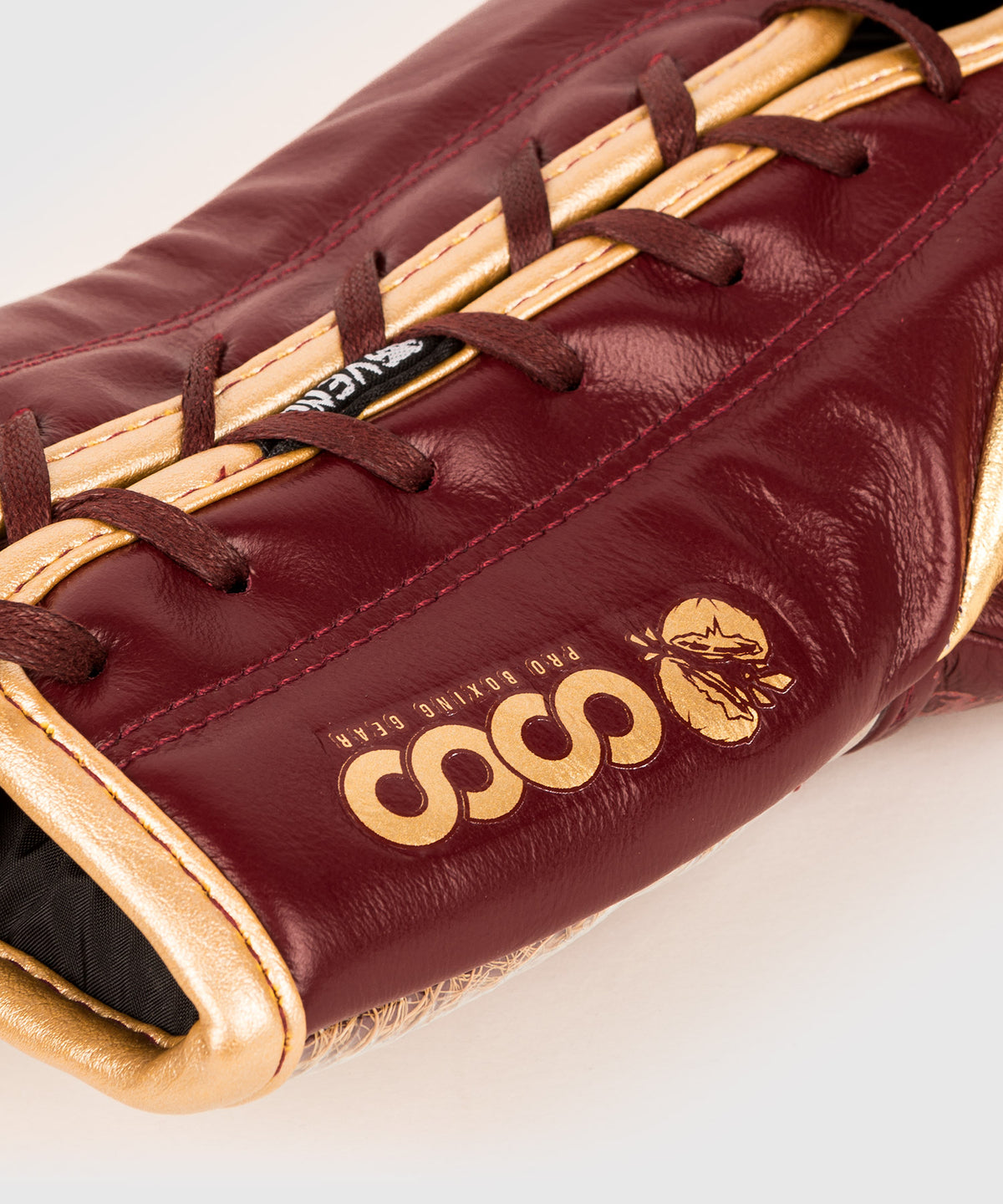 Venum Coco Monogram Pro Lace Up Boxing Gloves - Garnet Red