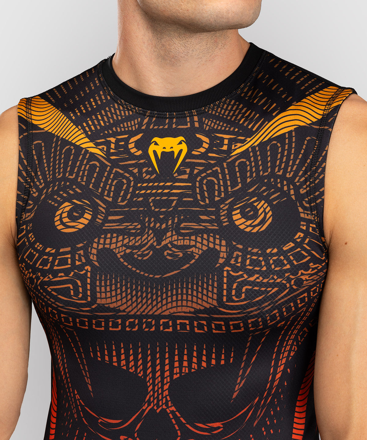 Venum Quetzal Fury Rashguard Senza Maniche - Nero/Rosso Fury/Arancio